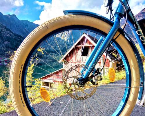 E-bike tour in Balestrand with scenic mountain and fjord landscapes